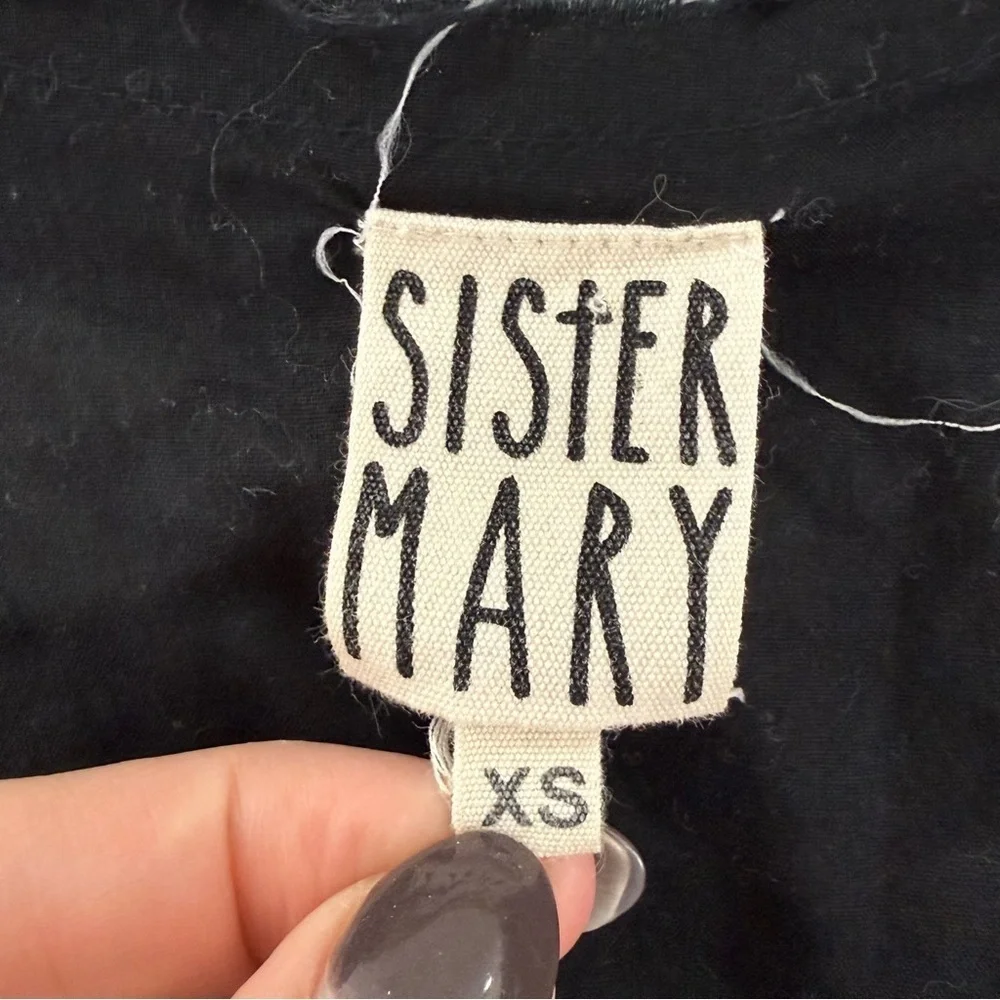 Sister Mary Sharon Embroidered V-Neck Sleeveless Dress Size XS